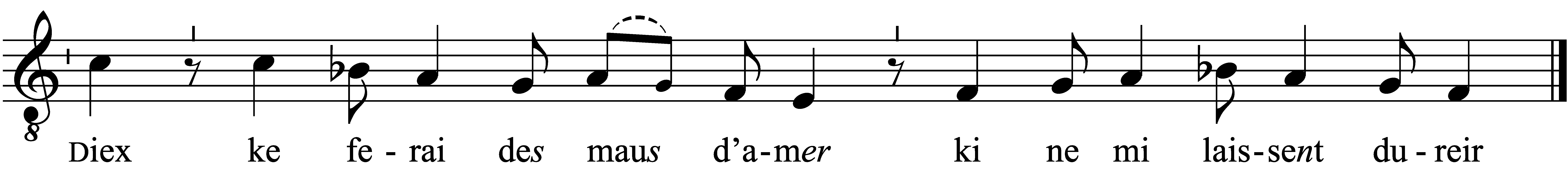 Refrain musical notation